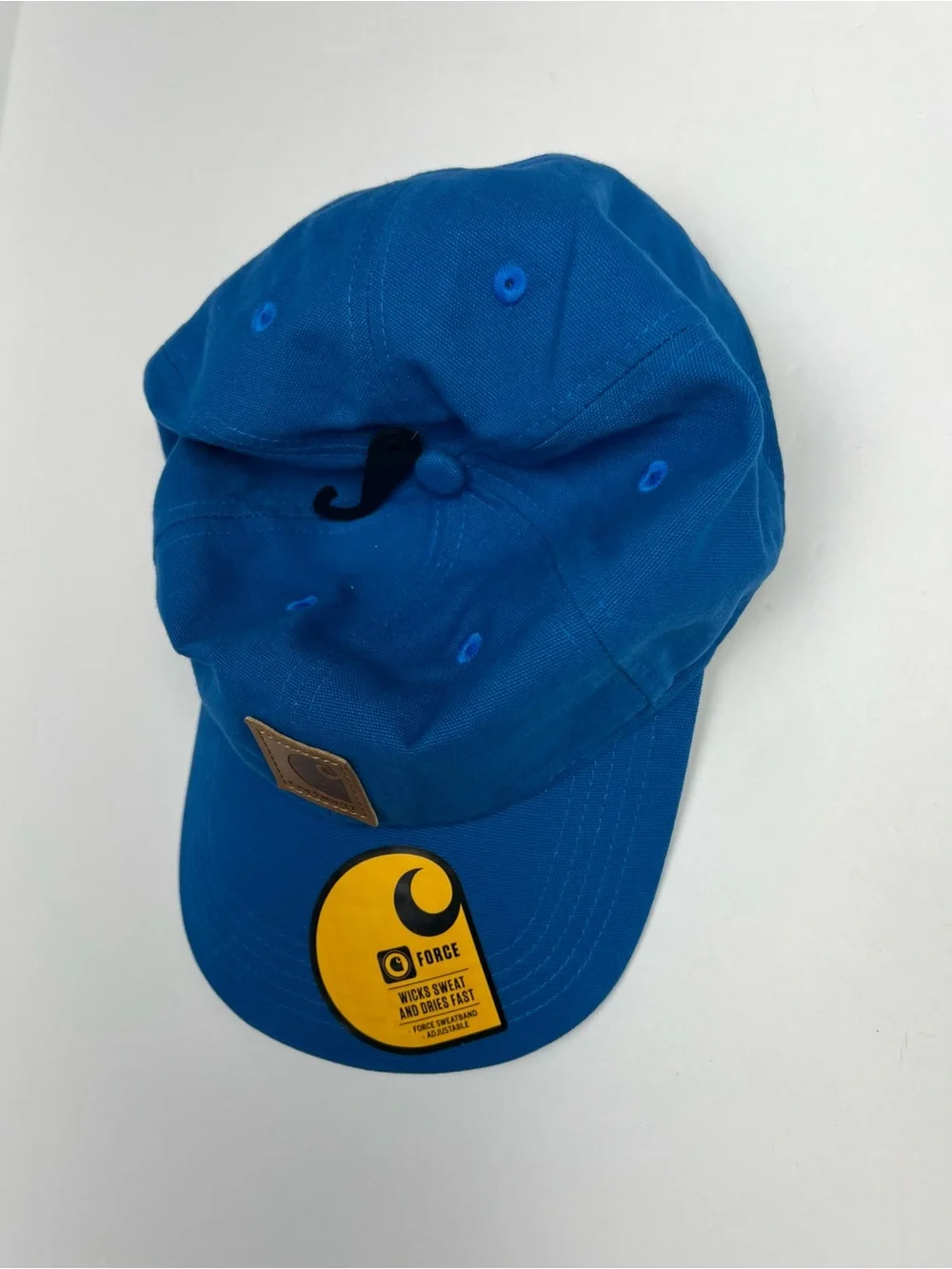 Carhartt Force Canvas Logo Hat Cap Blue Adjustable Strapback Unstructured Cotton